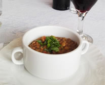 Guiso criollo de lentejas